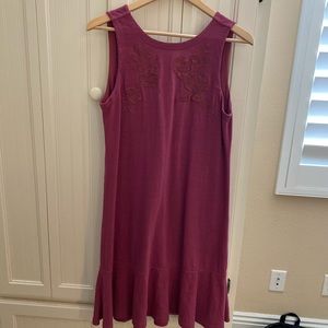 Loft sleeveless embroidered dress